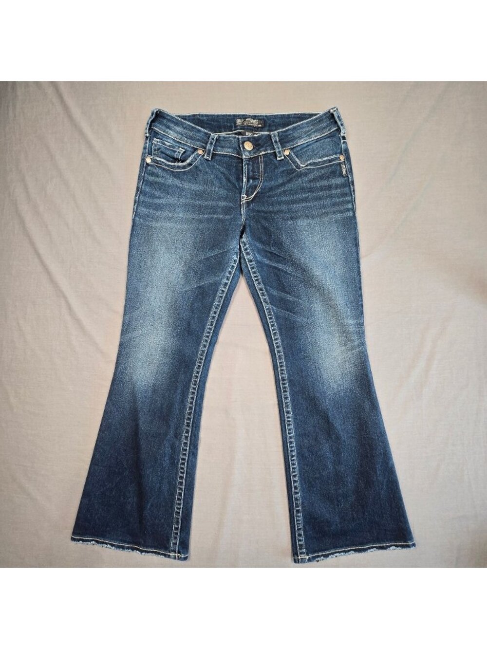 Silver Jeans Womens Suki Flare Bootcut Jeans W32 L30 Blue Denim Western